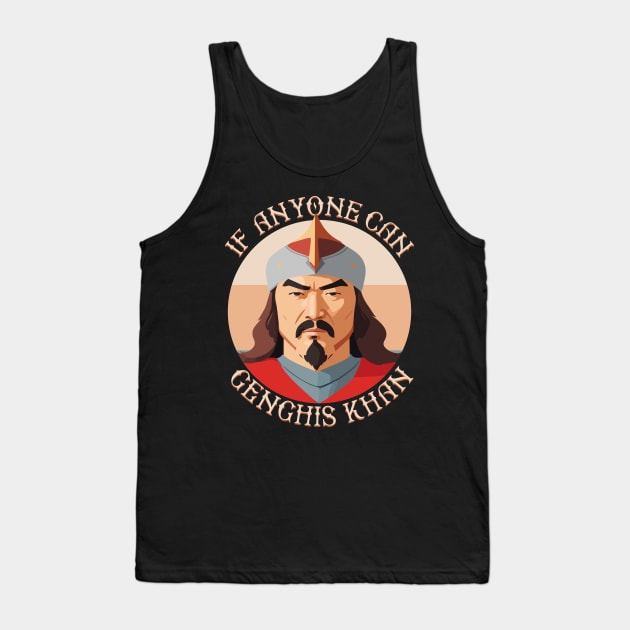 Funny Mongol Genghis Khan Tank Top by Emmi Fox Designs